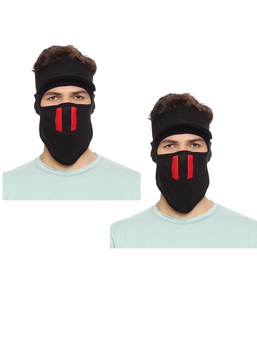 Gajraj Set of 2 Single-Ply Cotton Outdoor Face Masks, Black