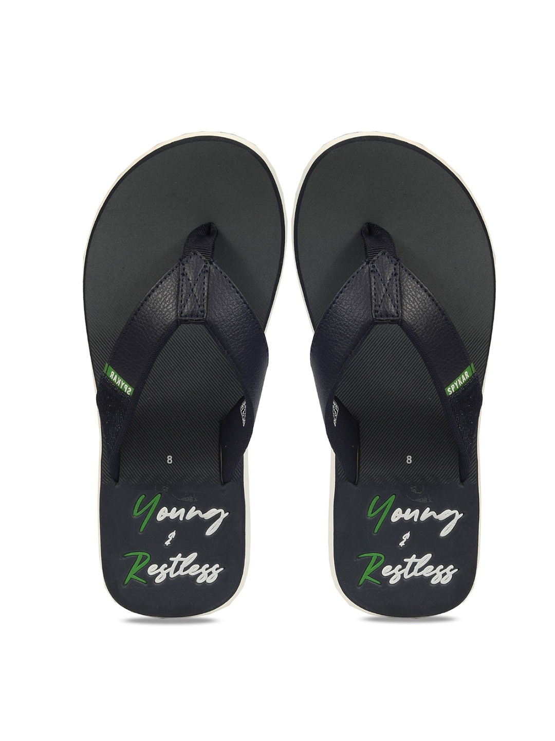 

SPYKAR Men Printed Synthetic Thong Flip-Flops, Blue
