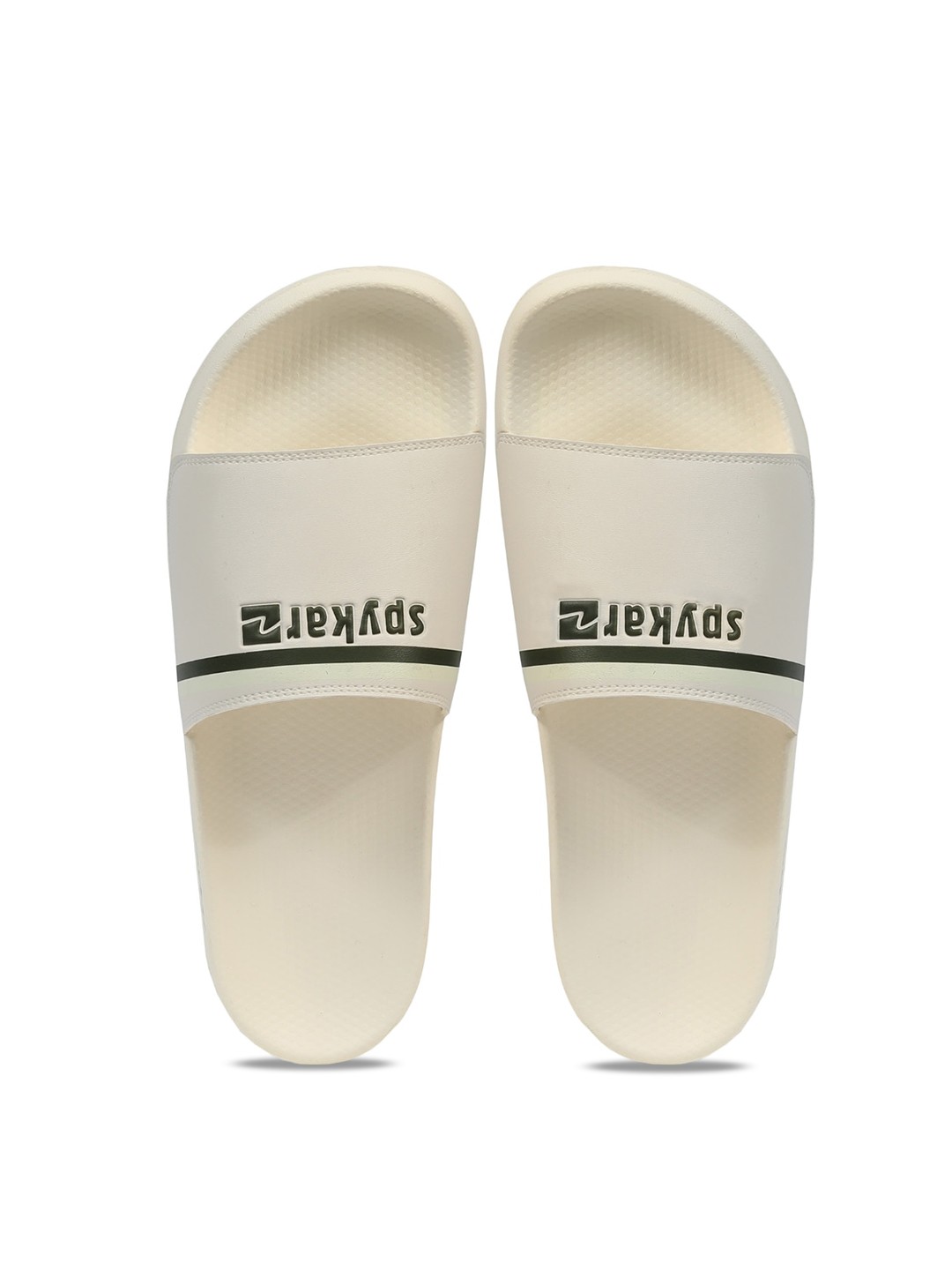 

SPYKAR Men Printed Synthetic Flip Flops Sliders, White