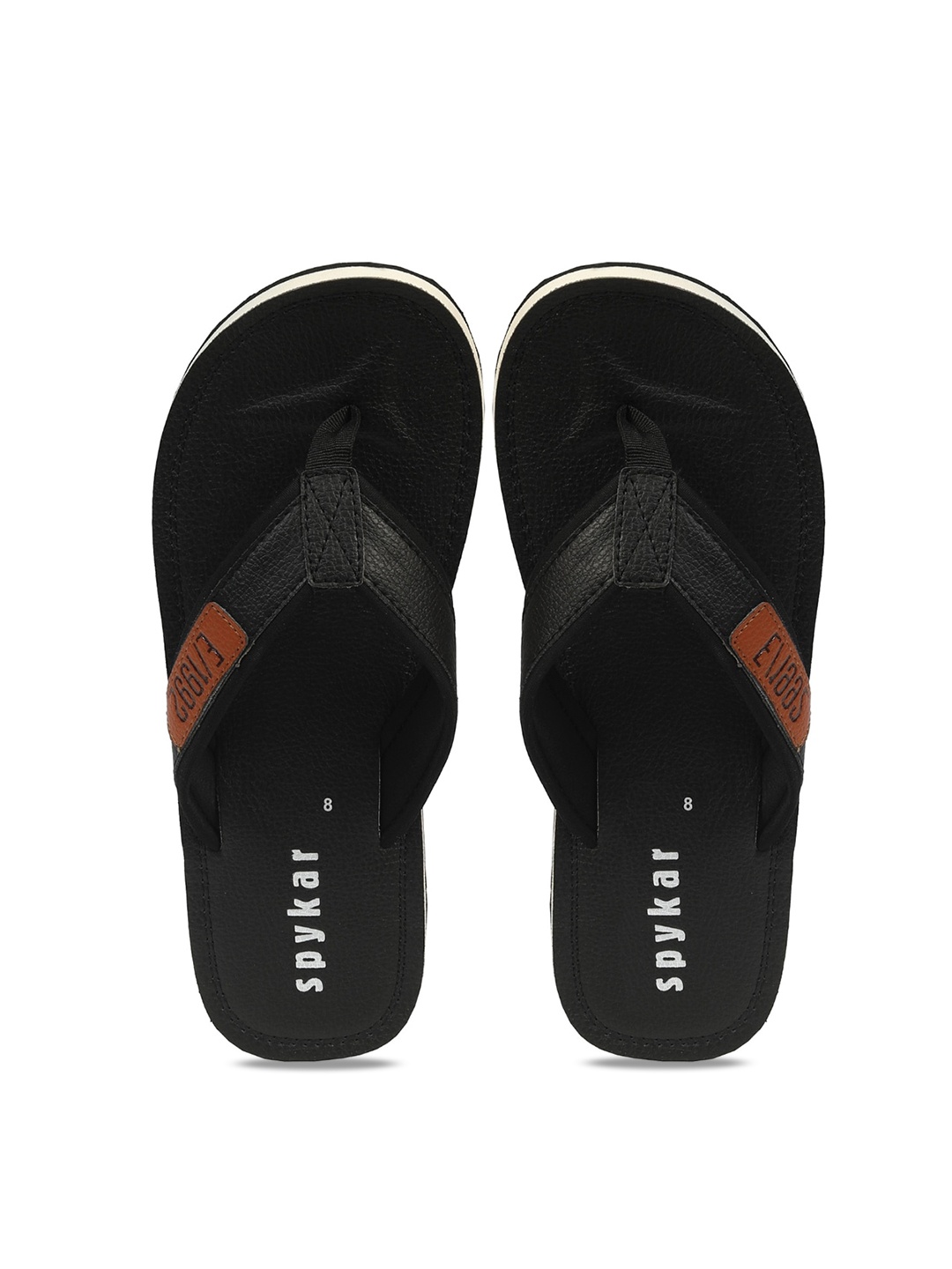 

SPYKAR Men Printed Thong Flip-Flops Slippers, Black