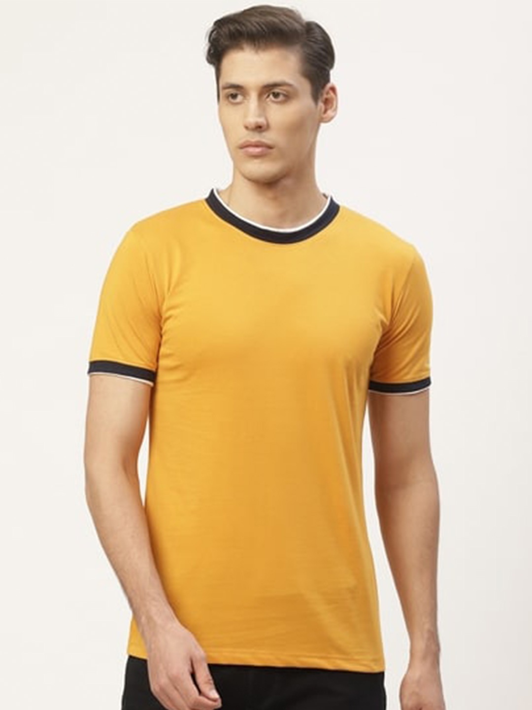 

PAUSE SPORT Round Neck Cotton T-shirt, Orange