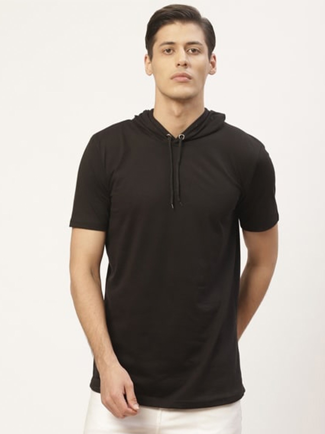 

PAUSE SPORT Hooded Cotton T-shirt, Black