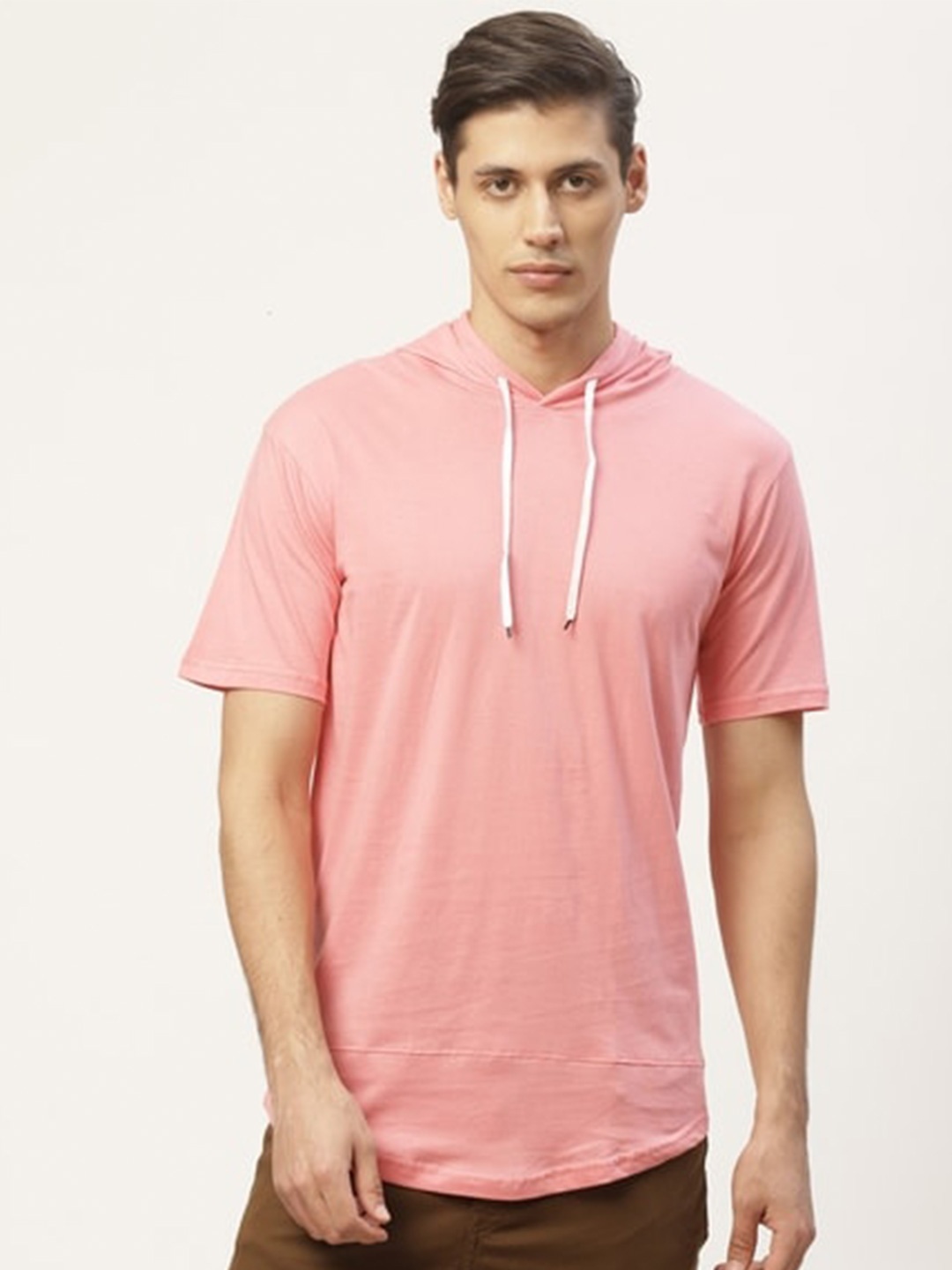 

PAUSE SPORT Hooded Cotton T-shirt, Pink