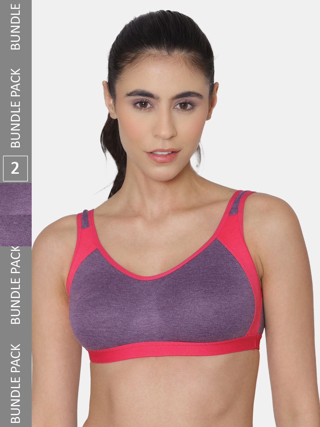 

KOMLI Non Padded Cotton Sports Bra, Purple