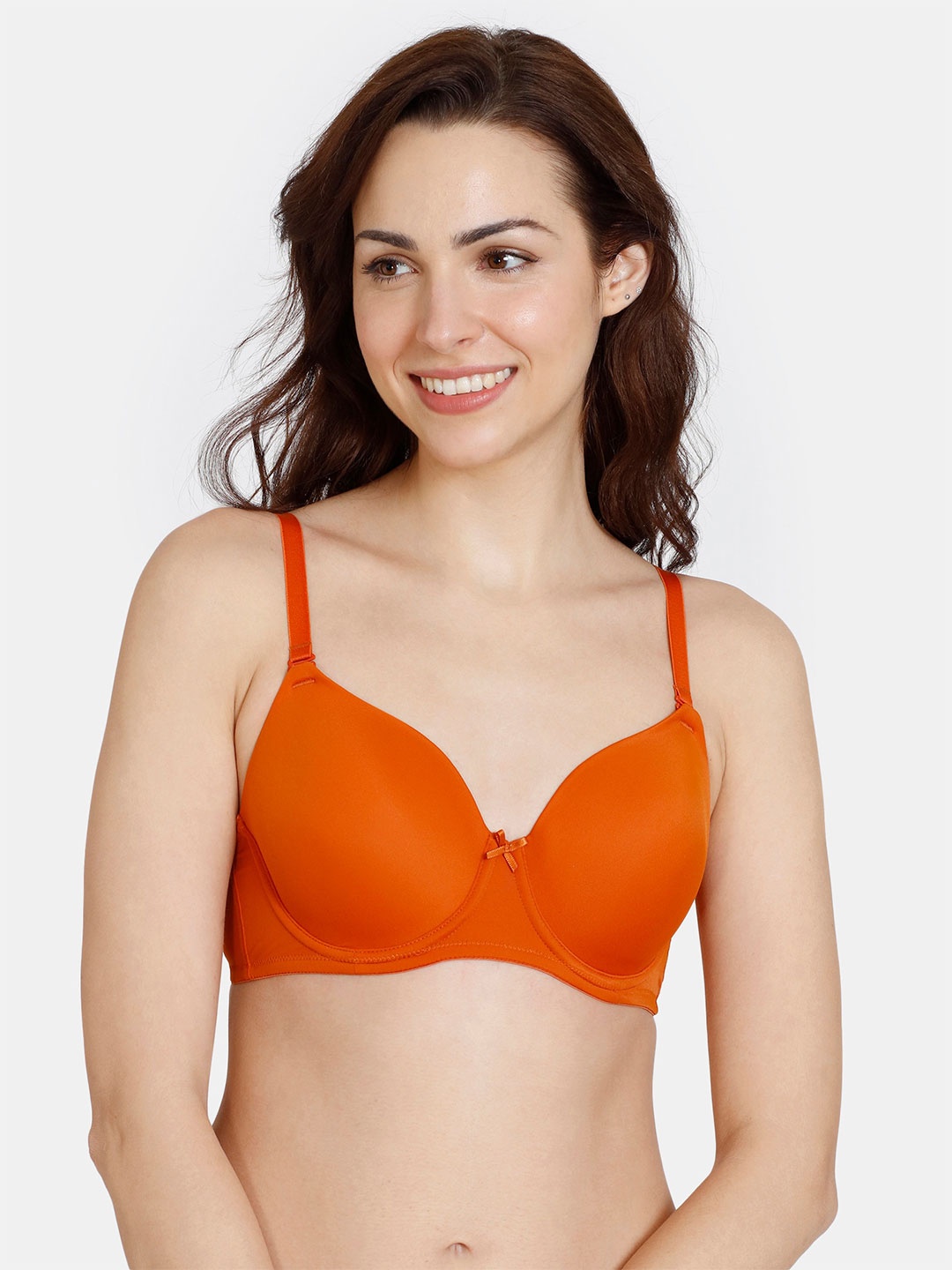 

Zivame Underwired Lightly Padded T-Shirt Bra, Orange