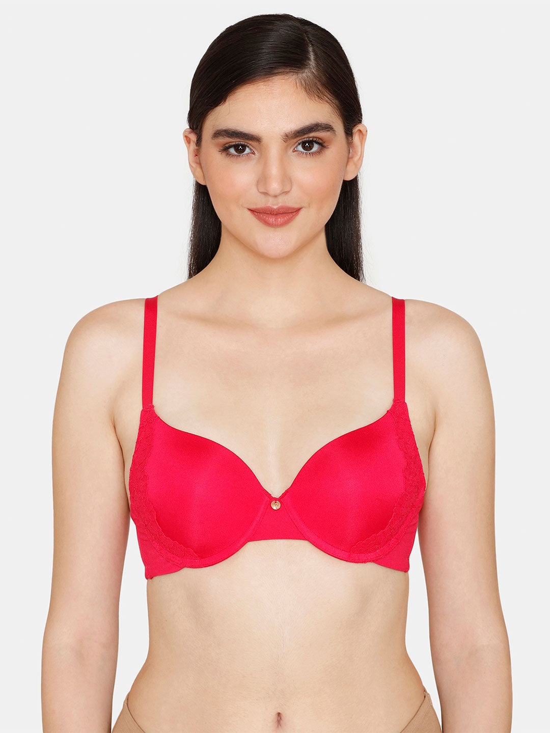 

Zivame Underwired Lightly Padded Push-Up Bra, Fuchsia