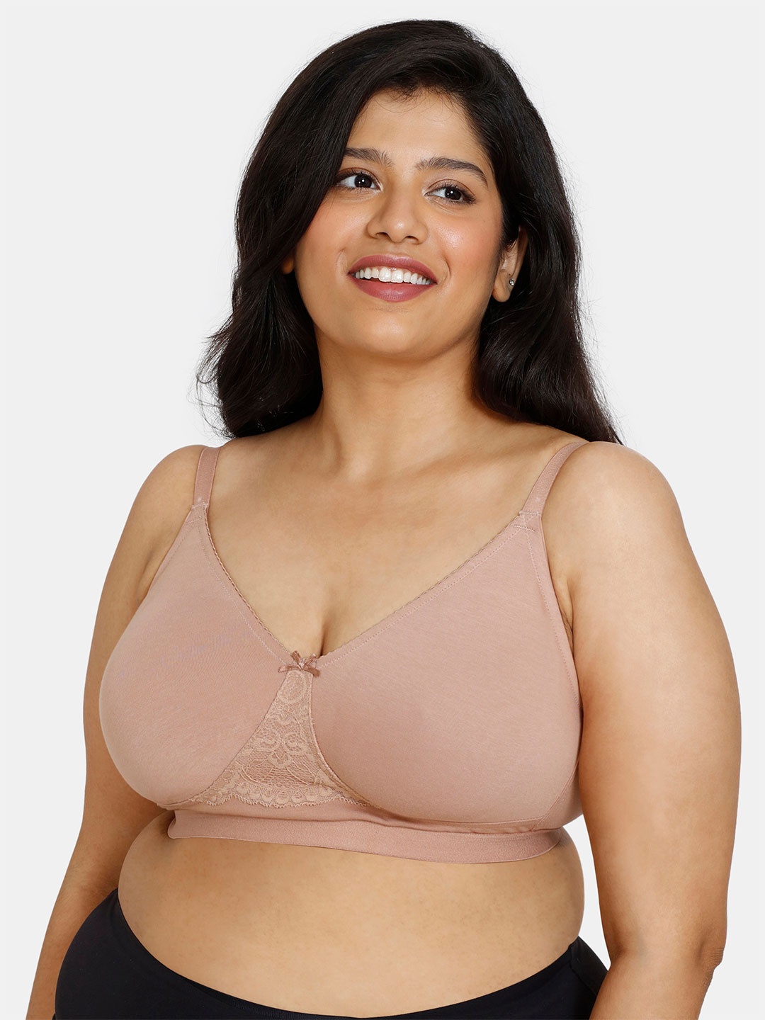 

Zivame Plus Size Non-Padded Minimizer Bra, Beige