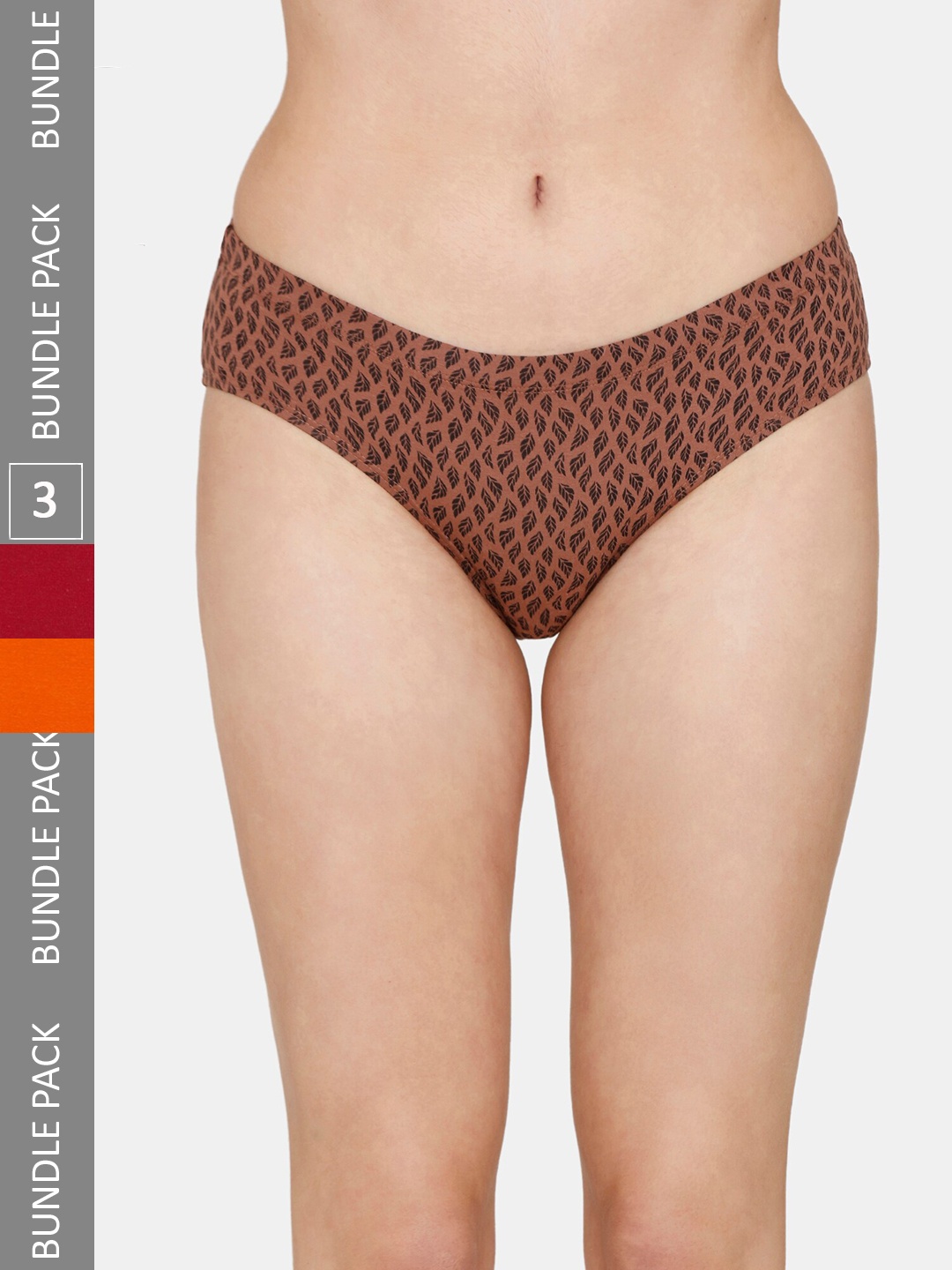 

Zivame Women Pack Of 3 Hipster Briefs, Brown