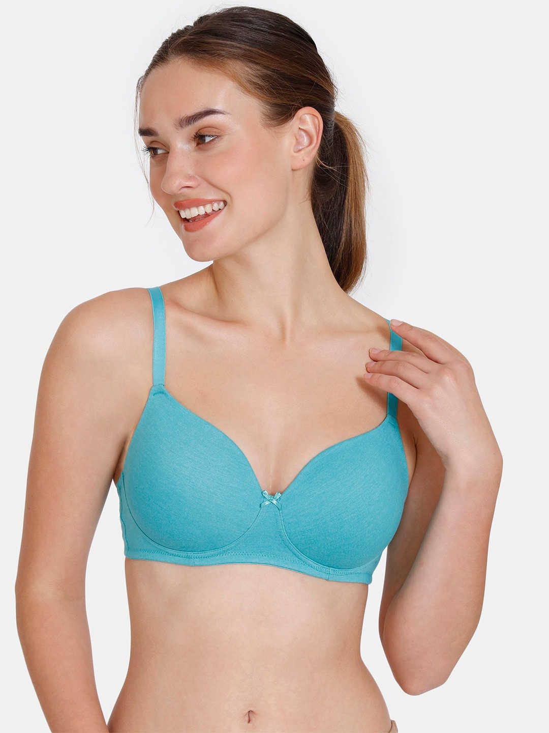 

Zivame Lightly Padded T-Shirt Bra, Blue