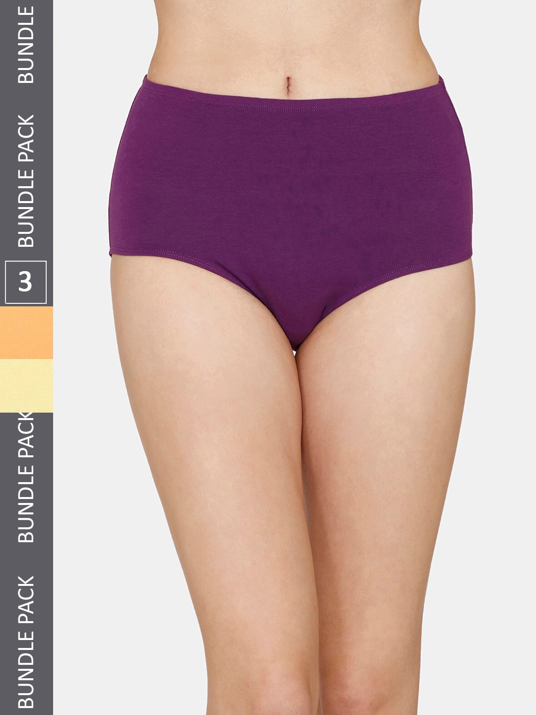 

Zivame Women Pack Of 3 Hipster Briefs, Purple