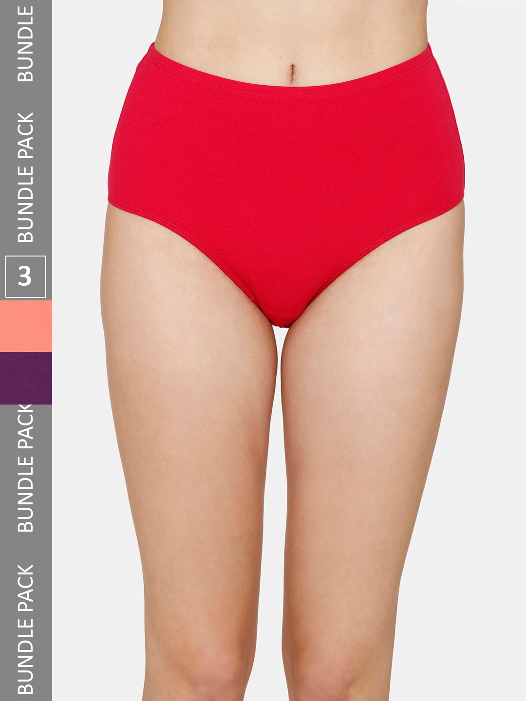 

Zivame Women Pack Of 3 Assorted Hipster Briefs