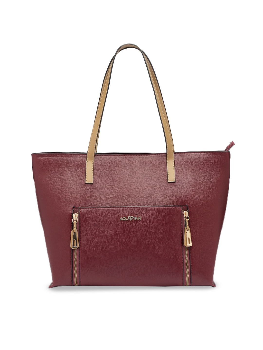 

AQUATAN Structured Oversized Tote Bag, Maroon