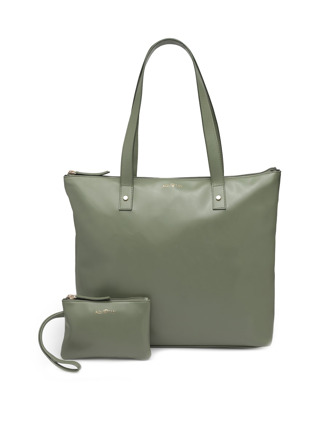 

AQUATAN Oversized Structured Tote Bag, Olive