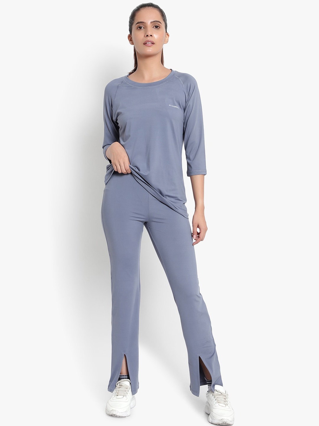 

Wearjukebox Women Grey T-shirt with Trousers