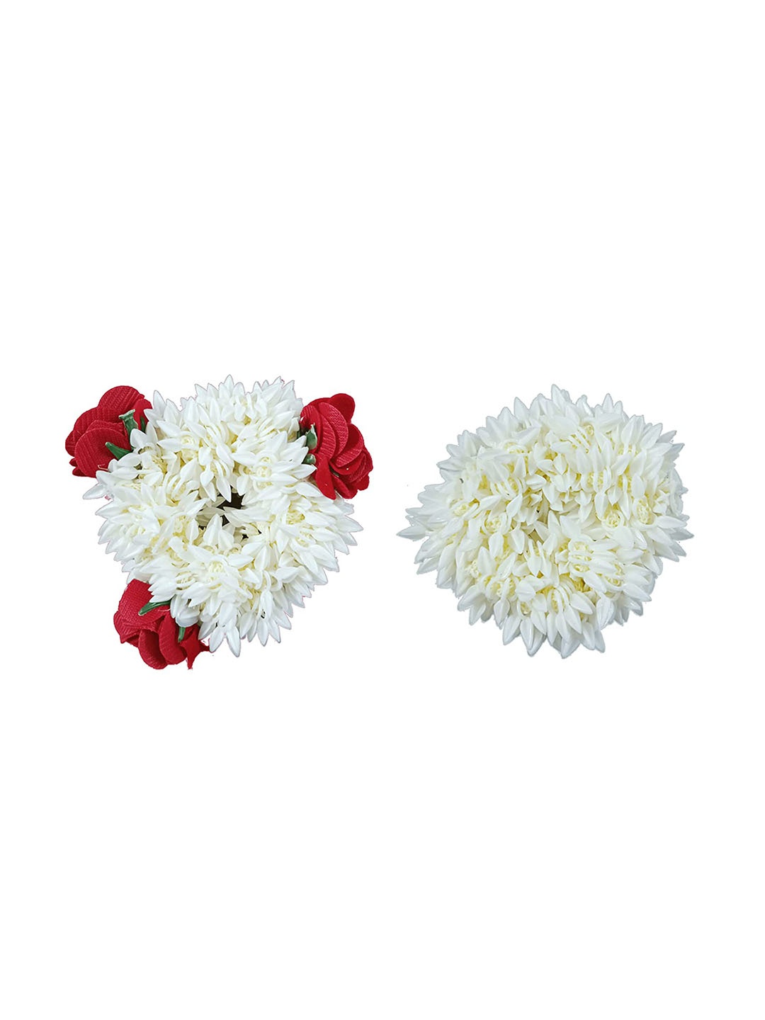 

CHANDERKASH Set Of 2 Mogra Plastic Flower Gajra Rubber Band, White