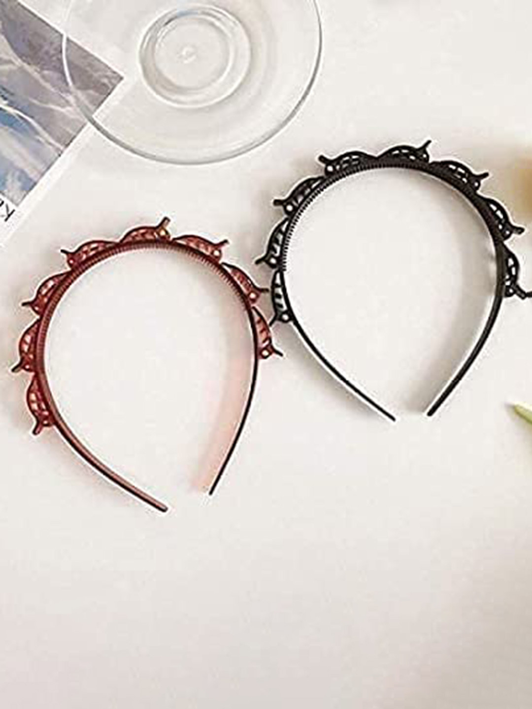 

CHANDERKASH Women Set of 2 Hairband, Black