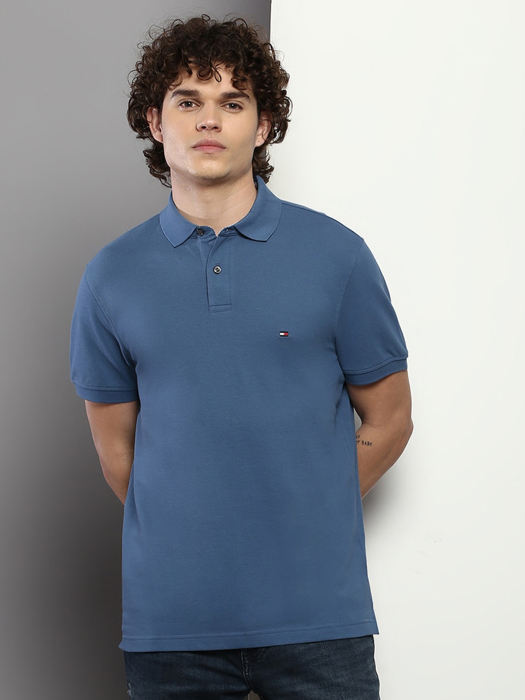 

Tommy Hilfiger Polo Collar Short Sleeve T-shirt, Blue