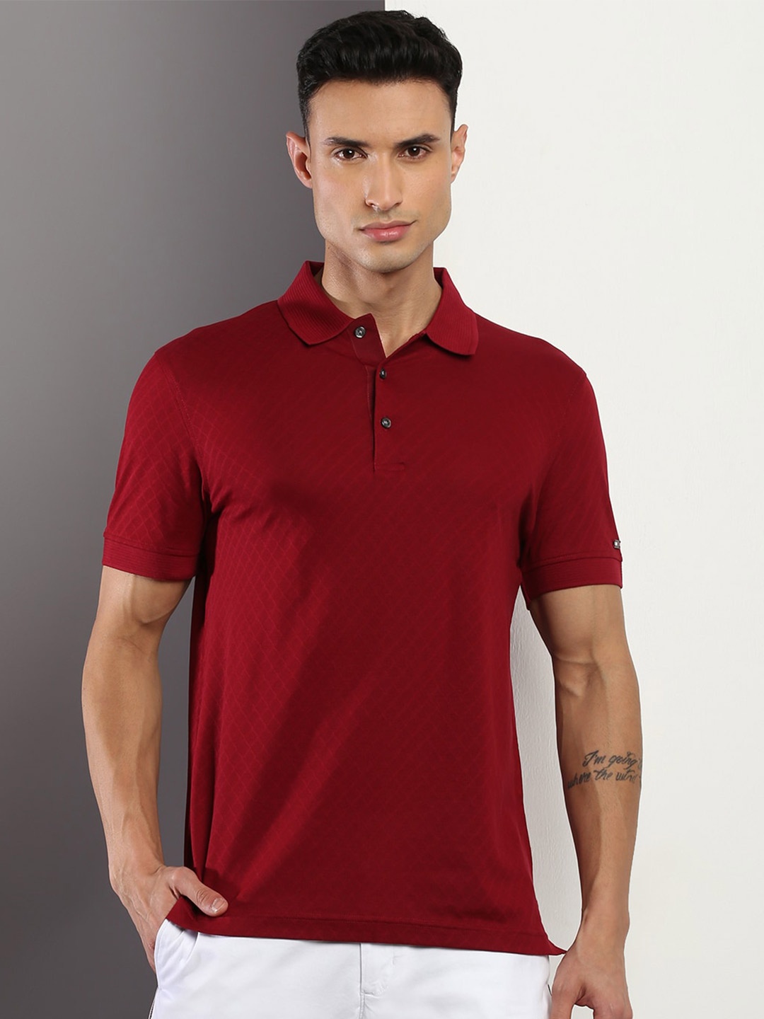 

Tommy Hilfiger Polo Collar Slim Fit Cotton T-shirt, Red