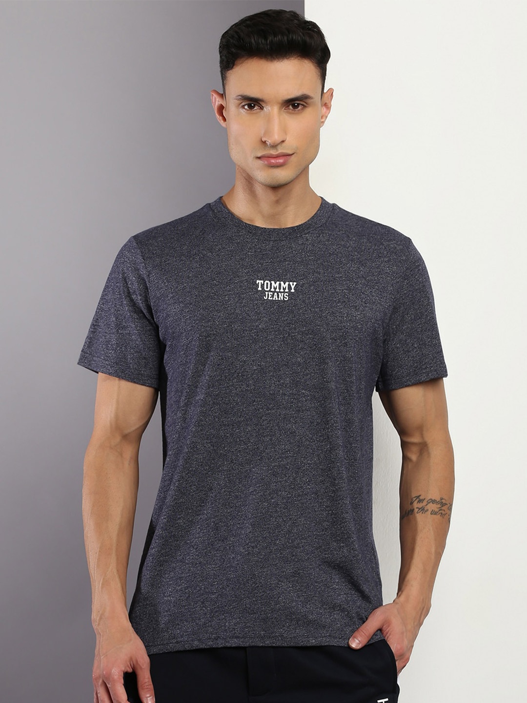 

Tommy Hilfiger Round Neck Cotton T-shirt, Navy blue