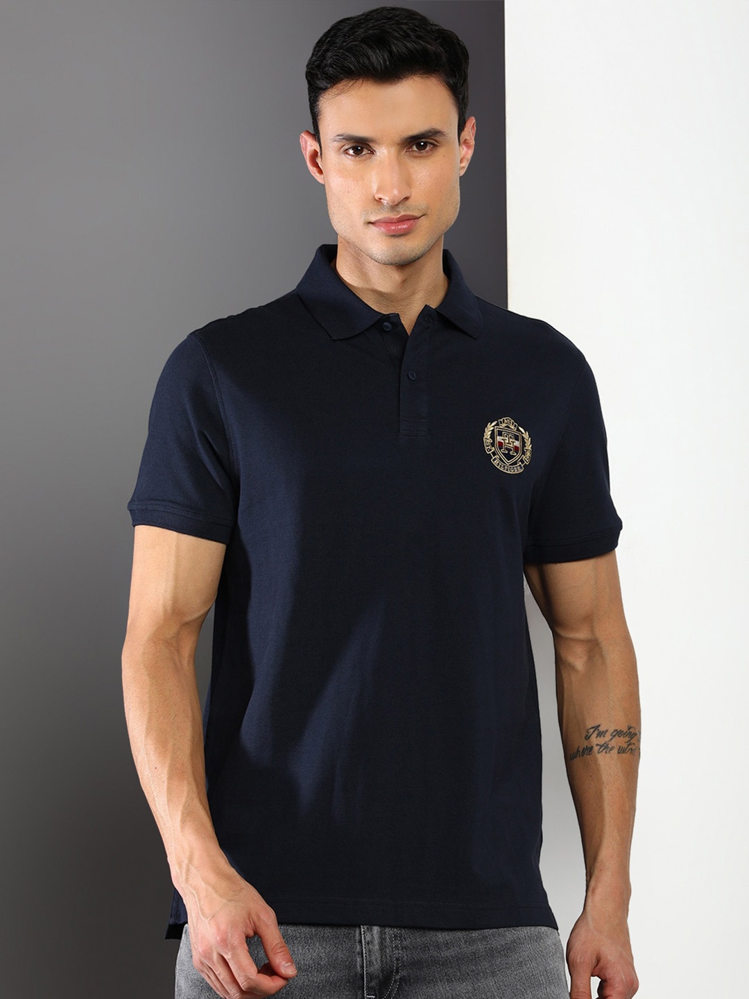 

Tommy Hilfiger Polo Collar Cotton T-shirt, Navy blue