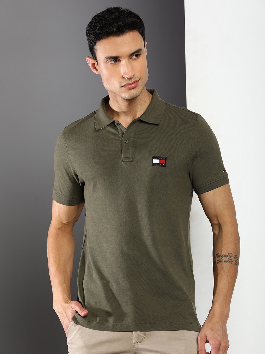 

Tommy Hilfiger Polo Collar Slim Fit T-shirt, Olive