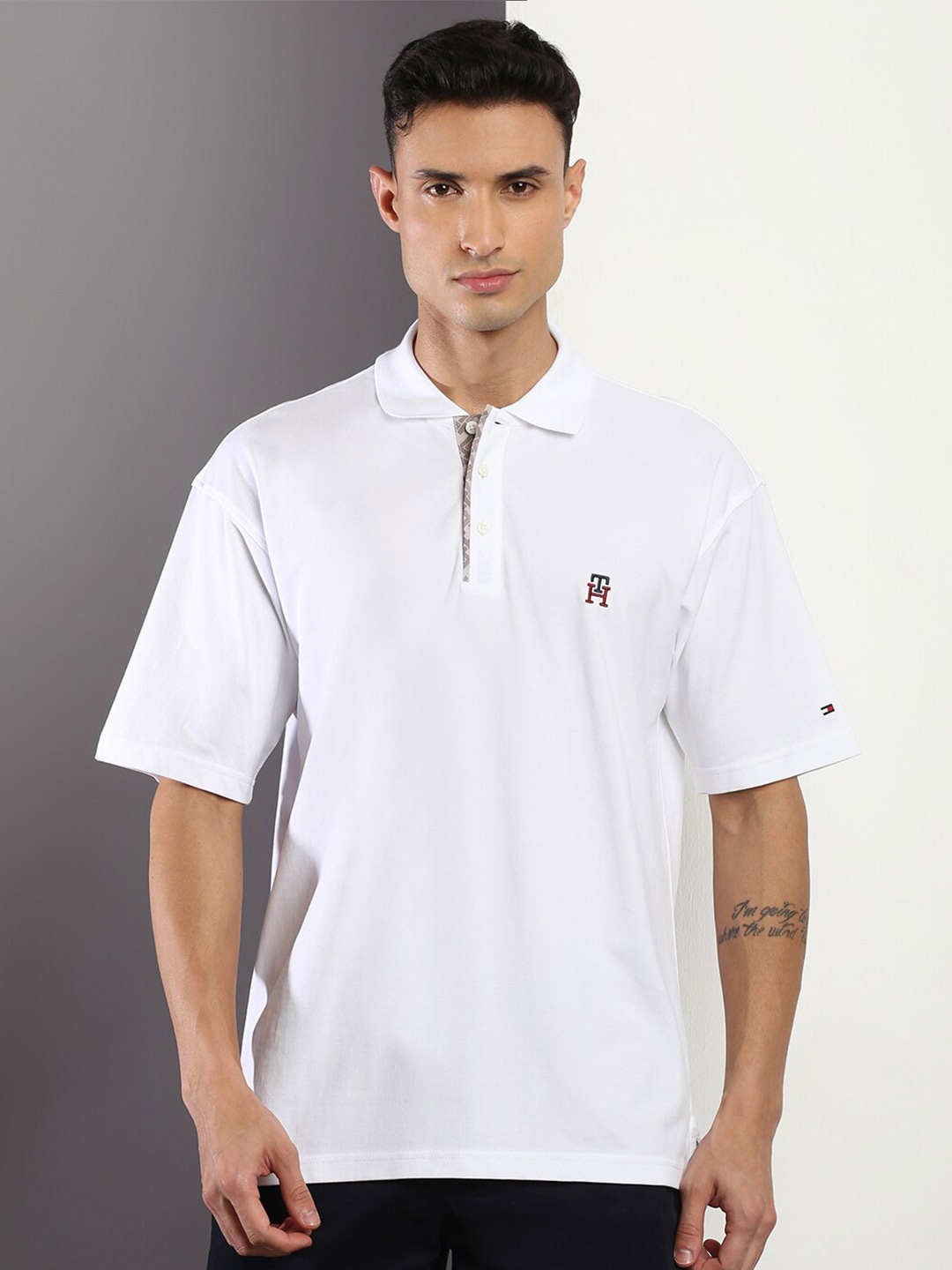

Tommy Hilfiger Polo Collar Cotton T-shirt, White