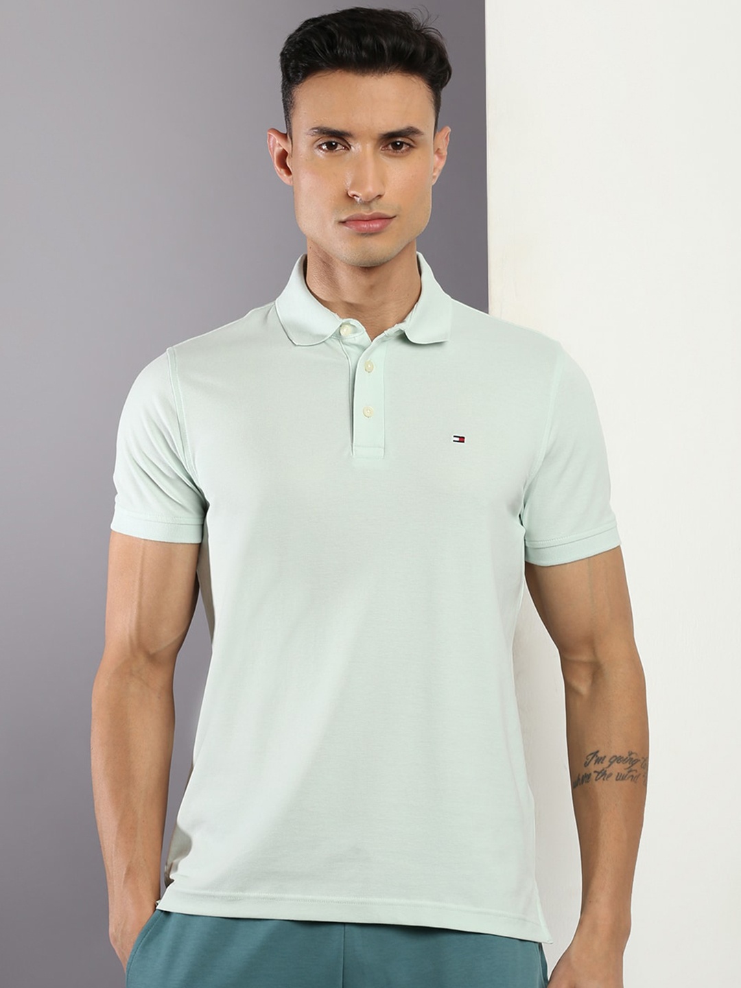 

Tommy Hilfiger Polo Collar Slim Fit Cotton T-shirt, Green