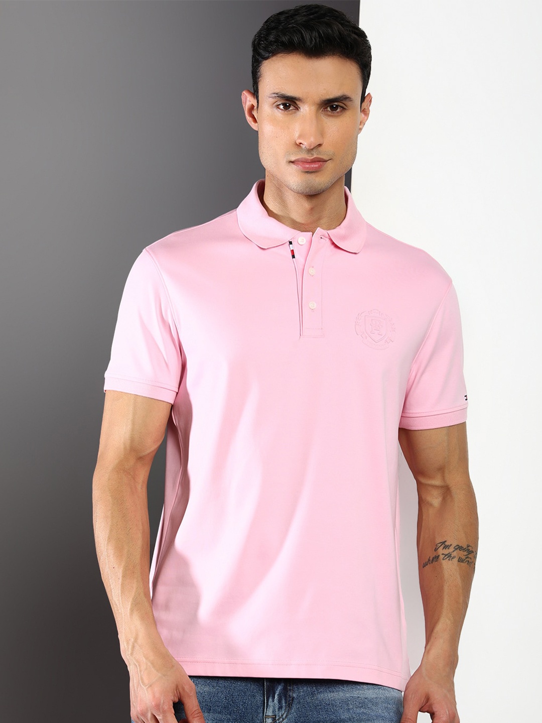 

Tommy Hilfiger Polo Collar Slim Fit T-shirt, Pink