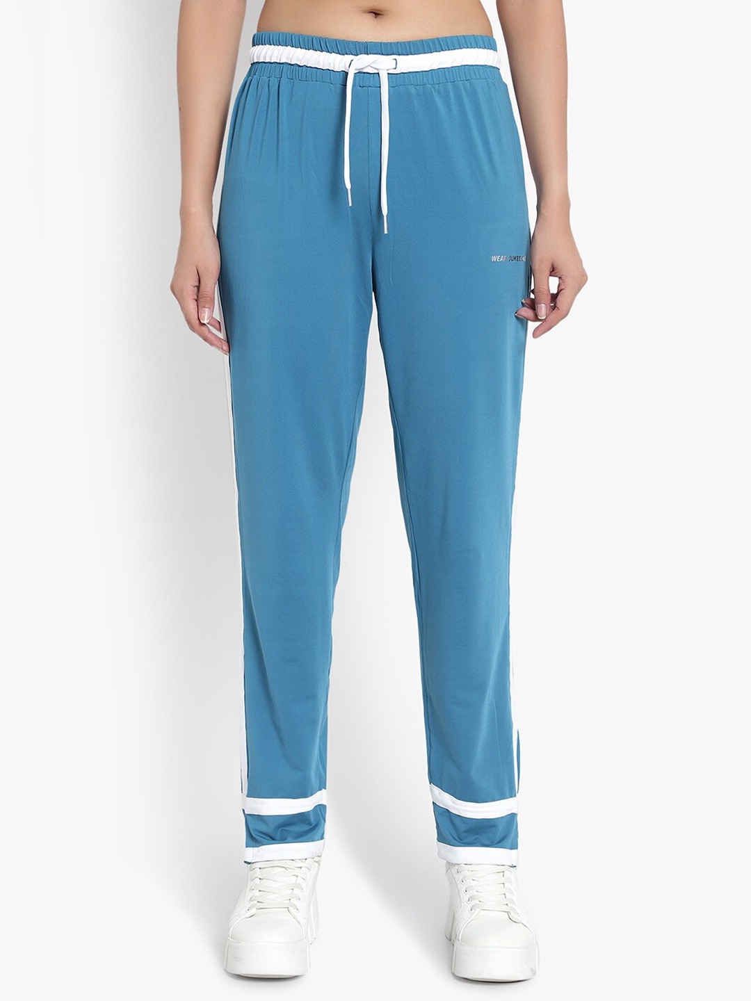 

Wearjukebox High-Waist Track Pants, Blue