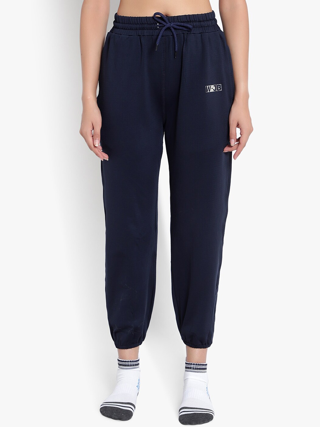 

Wearjukebox Solid Dry-Fit Yoga Joggers, Navy blue