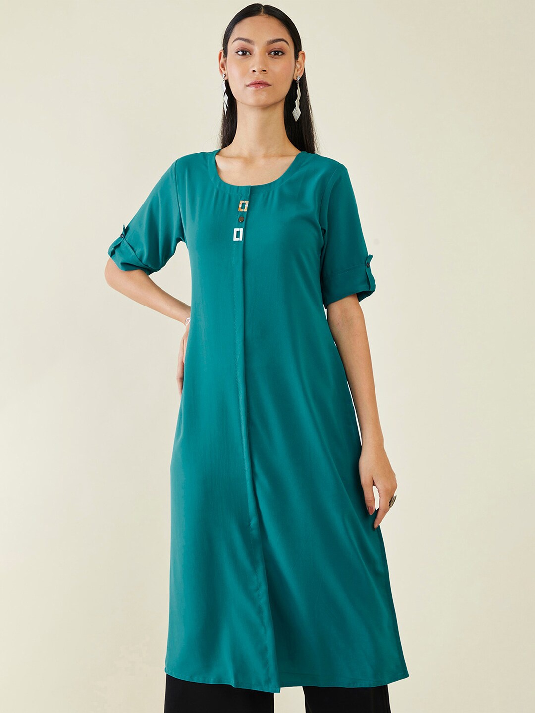 

Soch Viscose Rayon Kurta, Blue