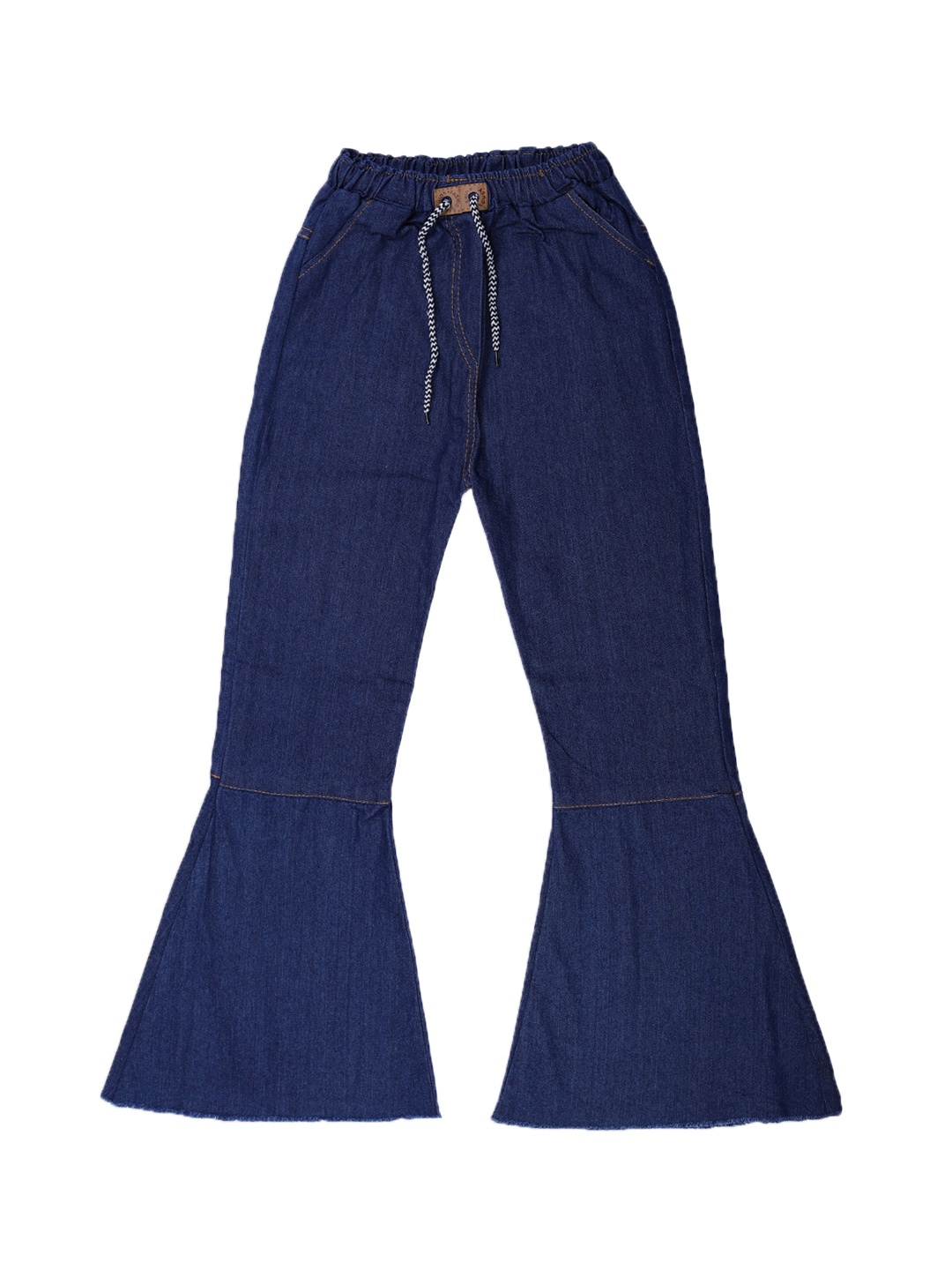 

MANZON Girls Flared Clean Look Cotton Jeans, Navy blue