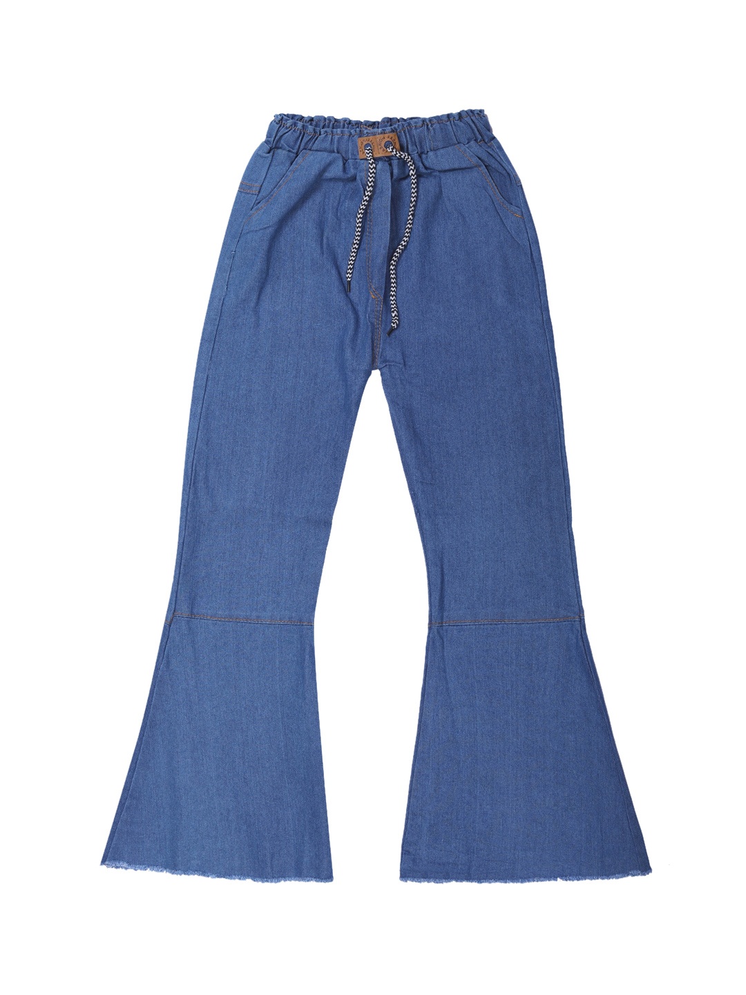 

MANZON Girls Mid-Rise Slim Fit Cotton Jeans, Blue