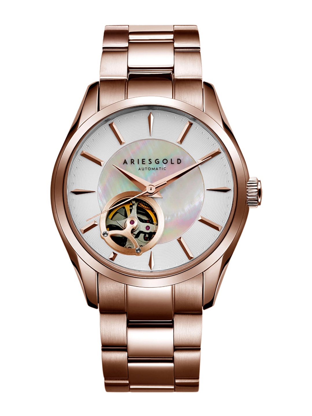 

Aries Gold Women Bracelet Style Straps Analogue Automatic Watch L 9023 RG-W, White