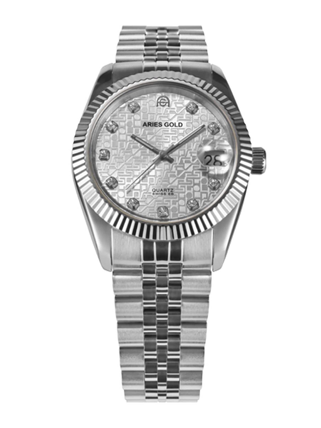 

Aries Gold Women Stainless Steel Bracelet Style Straps Watch K R68Q S-SC, Silver