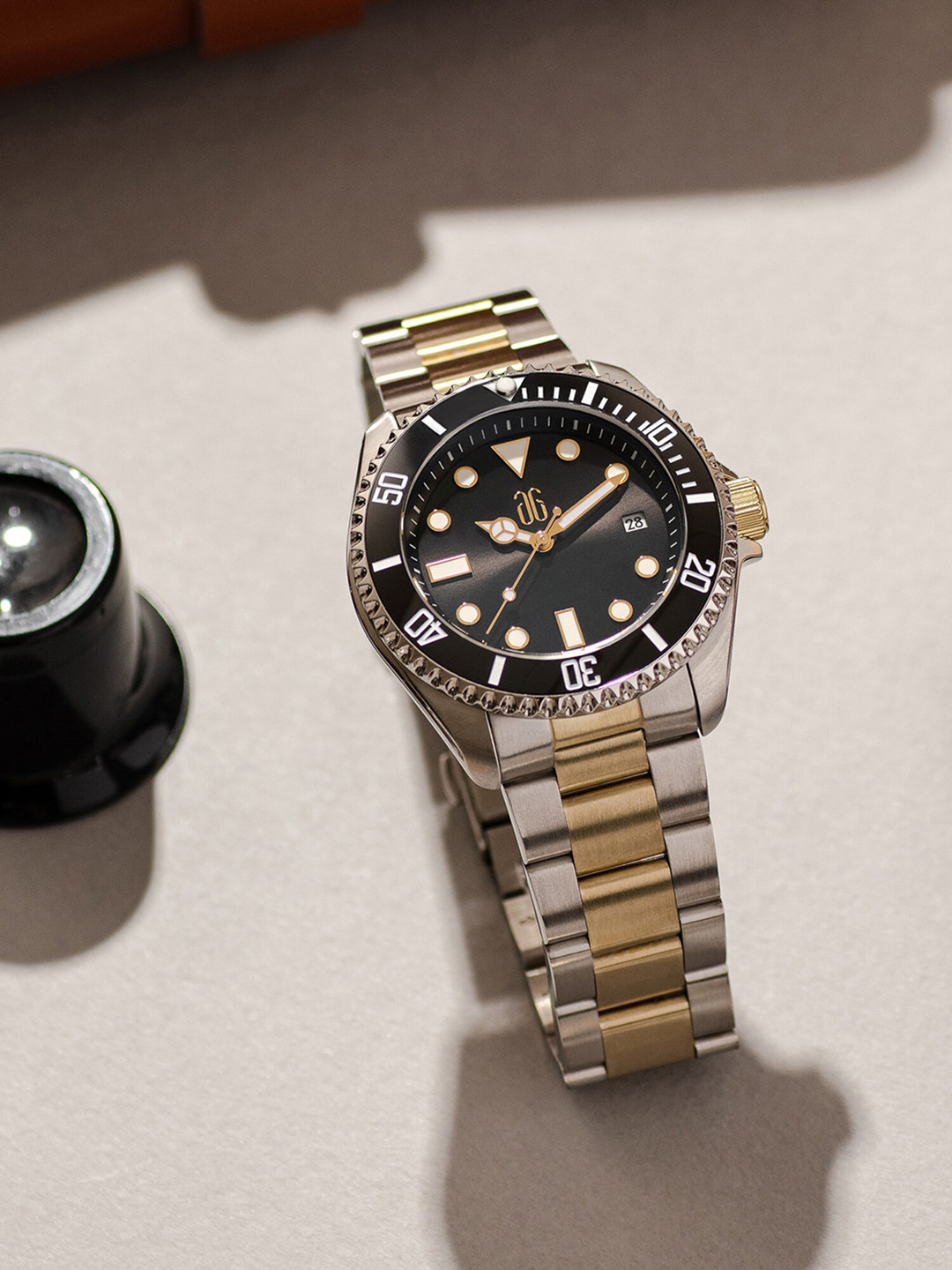 

Aries Gold Men Stainless Steel Bracelet Style Straps Analogue Automatic Watch G 9040 SG, Black