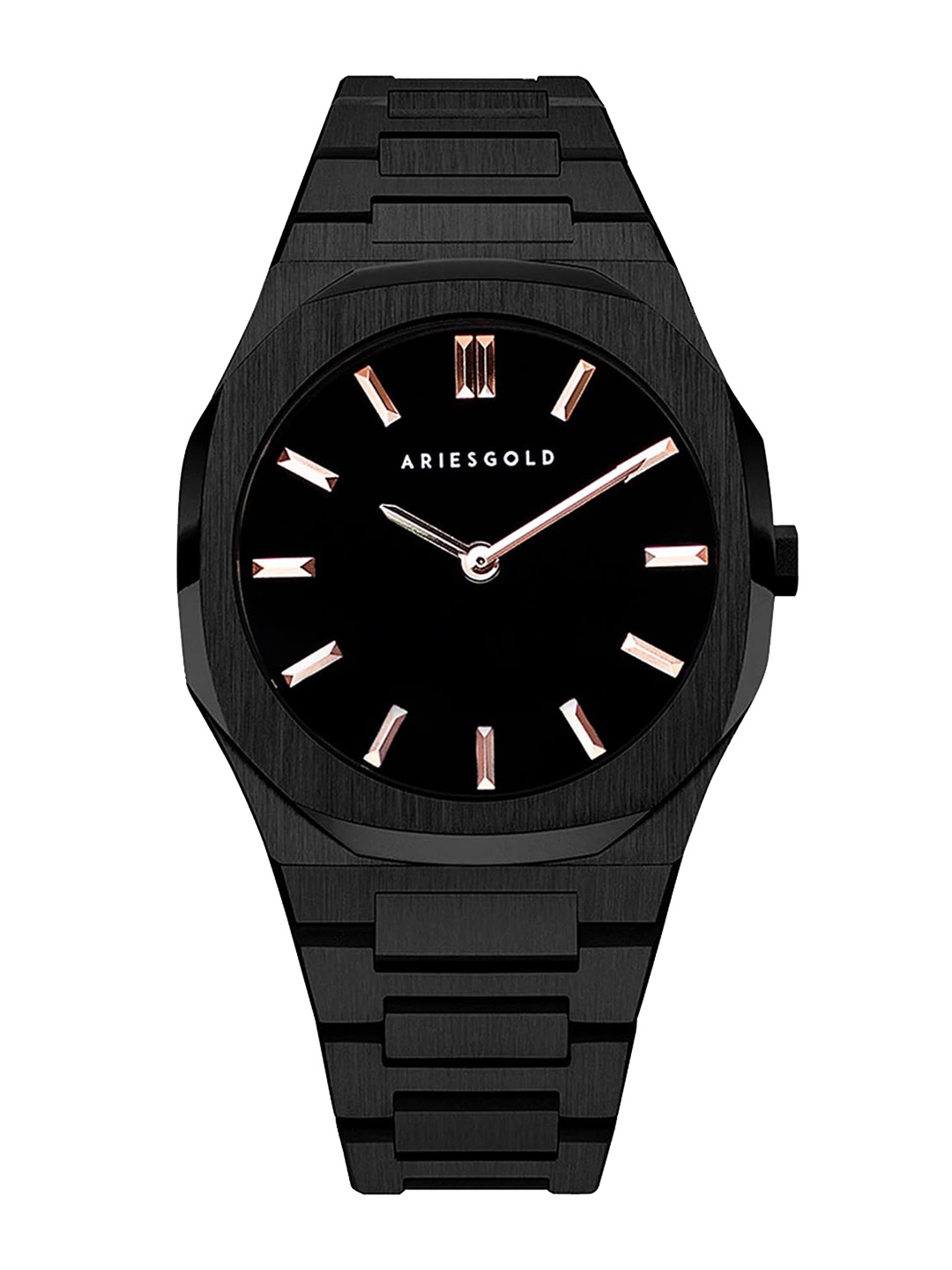 

Aries Gold Men Stainless Steel Bracelet Style Straps Digital Watch G 1031 BK-, Black