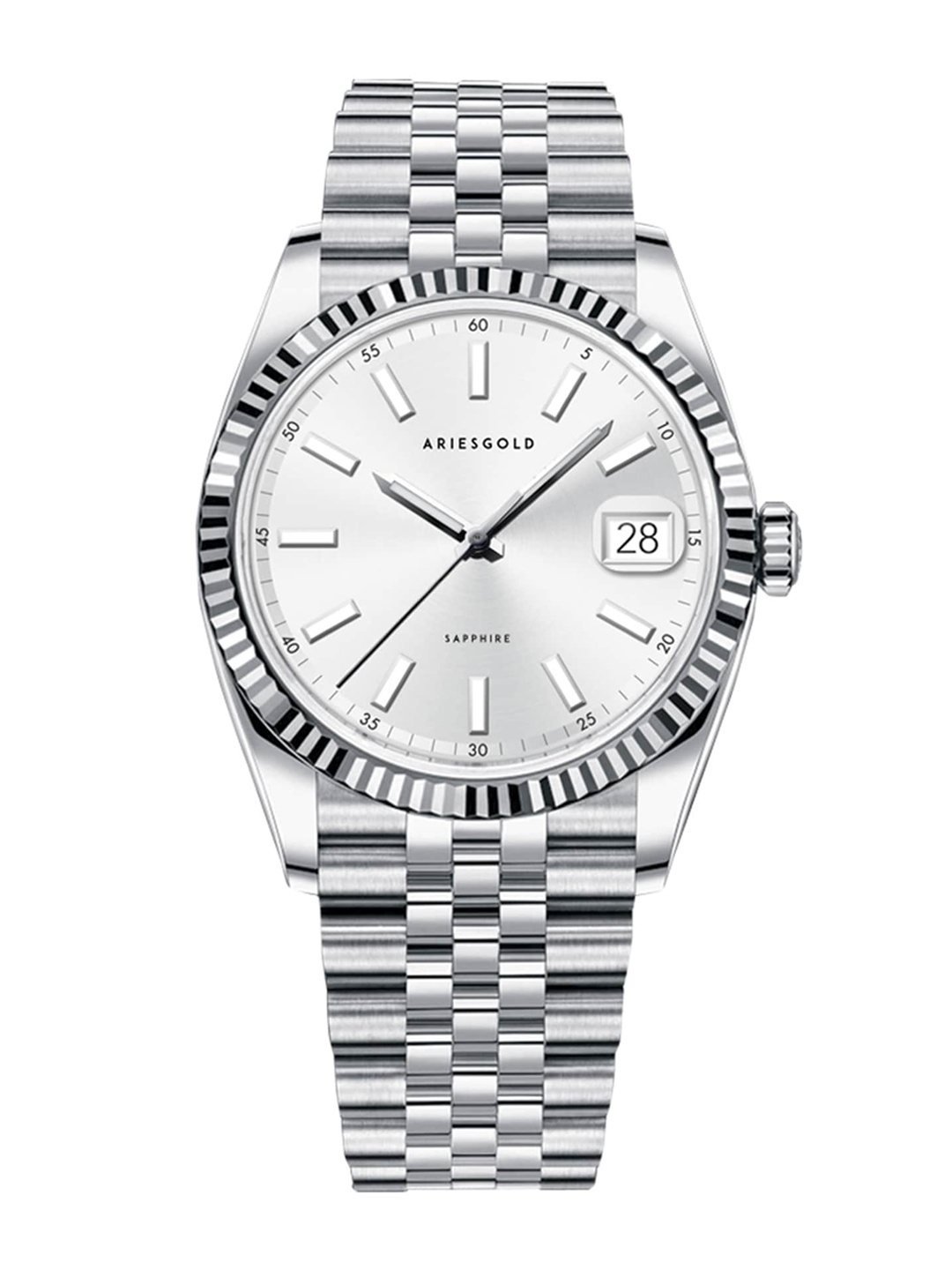 

Aries Gold Women Stainless Steel Bracelet Style Straps Analogue Watch G 1068 S-SD, Silver