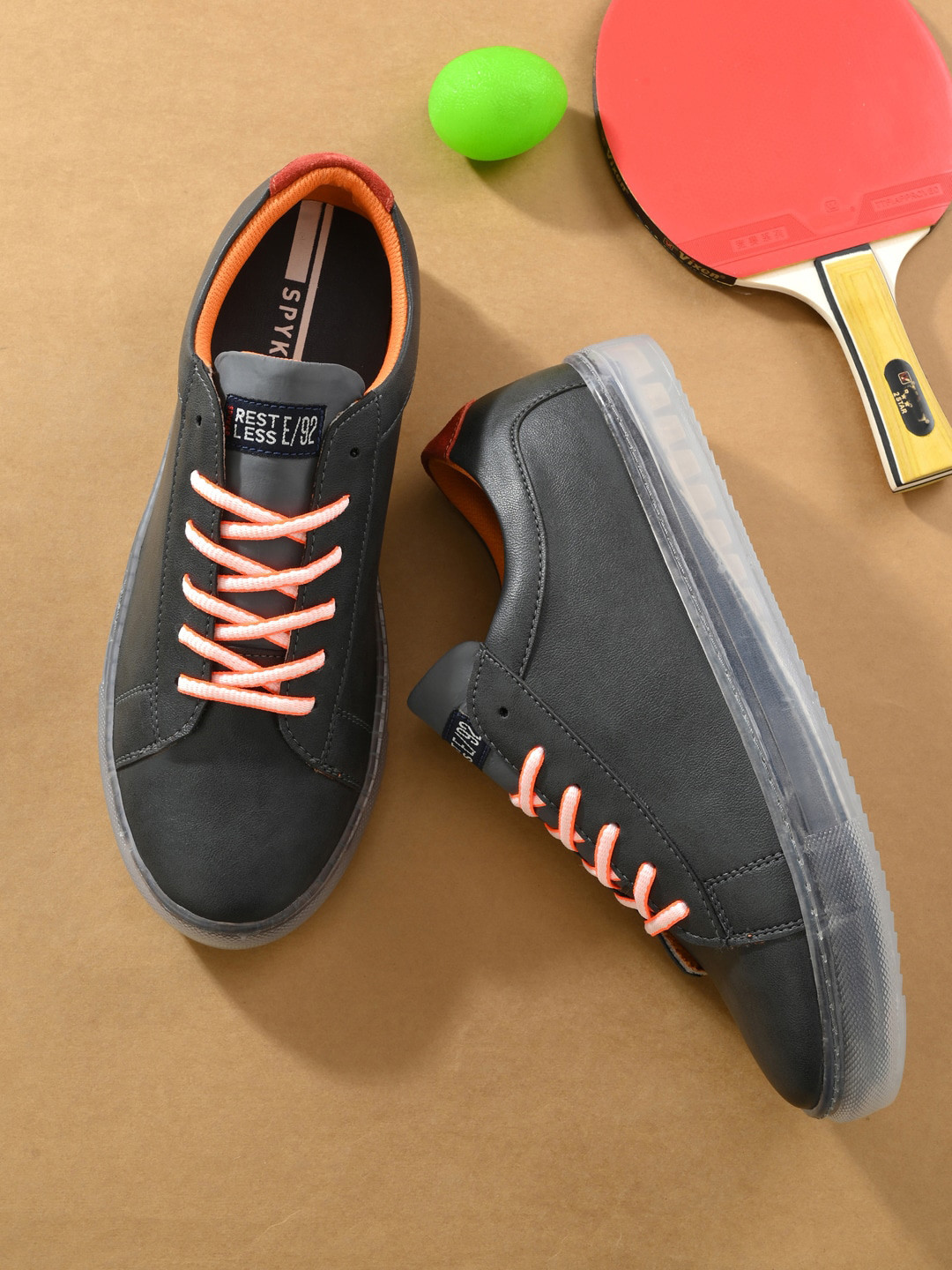 

SPYKAR Men Contrast Lace Sneakers, Grey