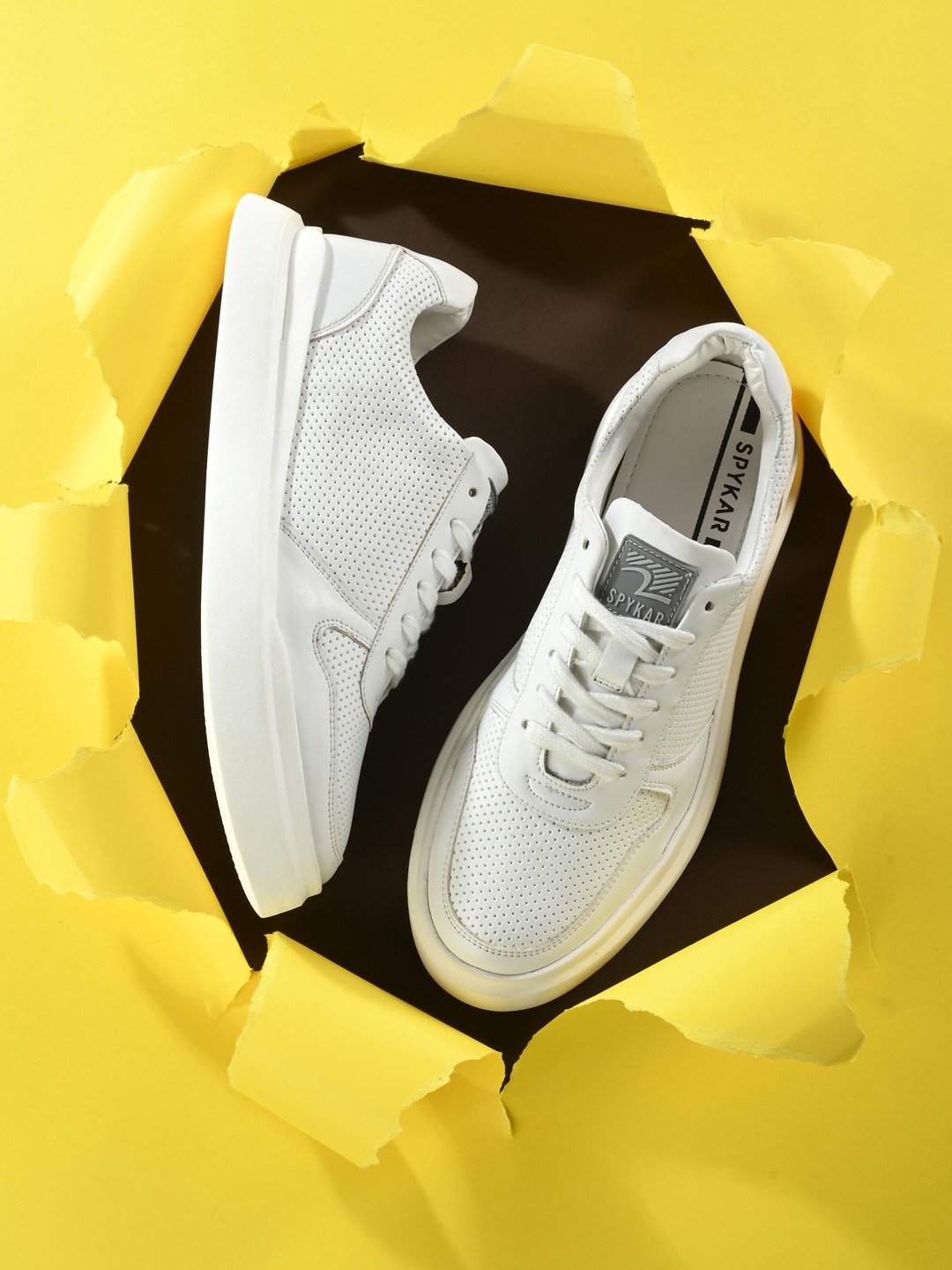 

SPYKAR Men Perforated Sneakers, White