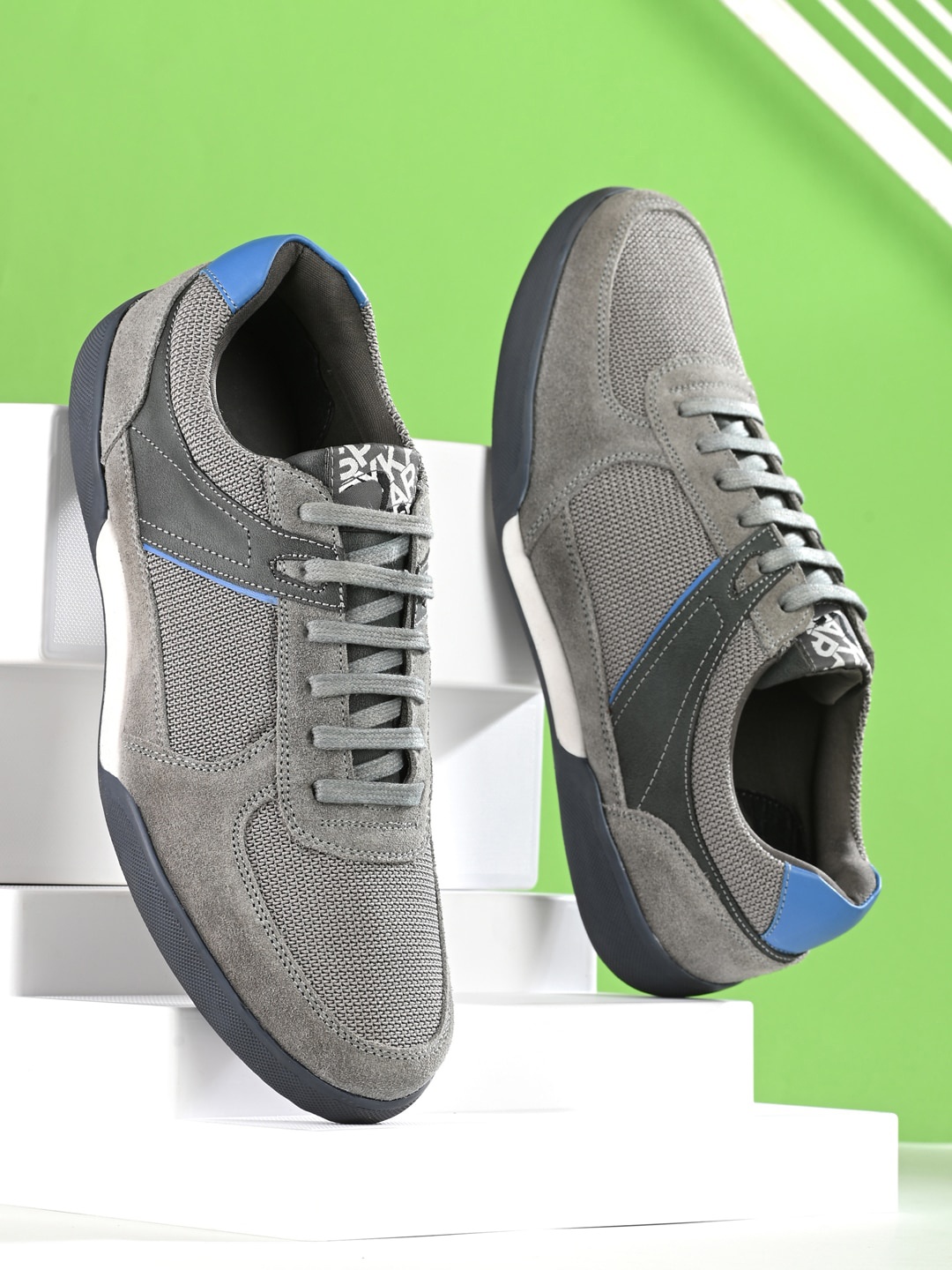 

SPYKAR Men Textured Lace-Up Sneakers, Grey