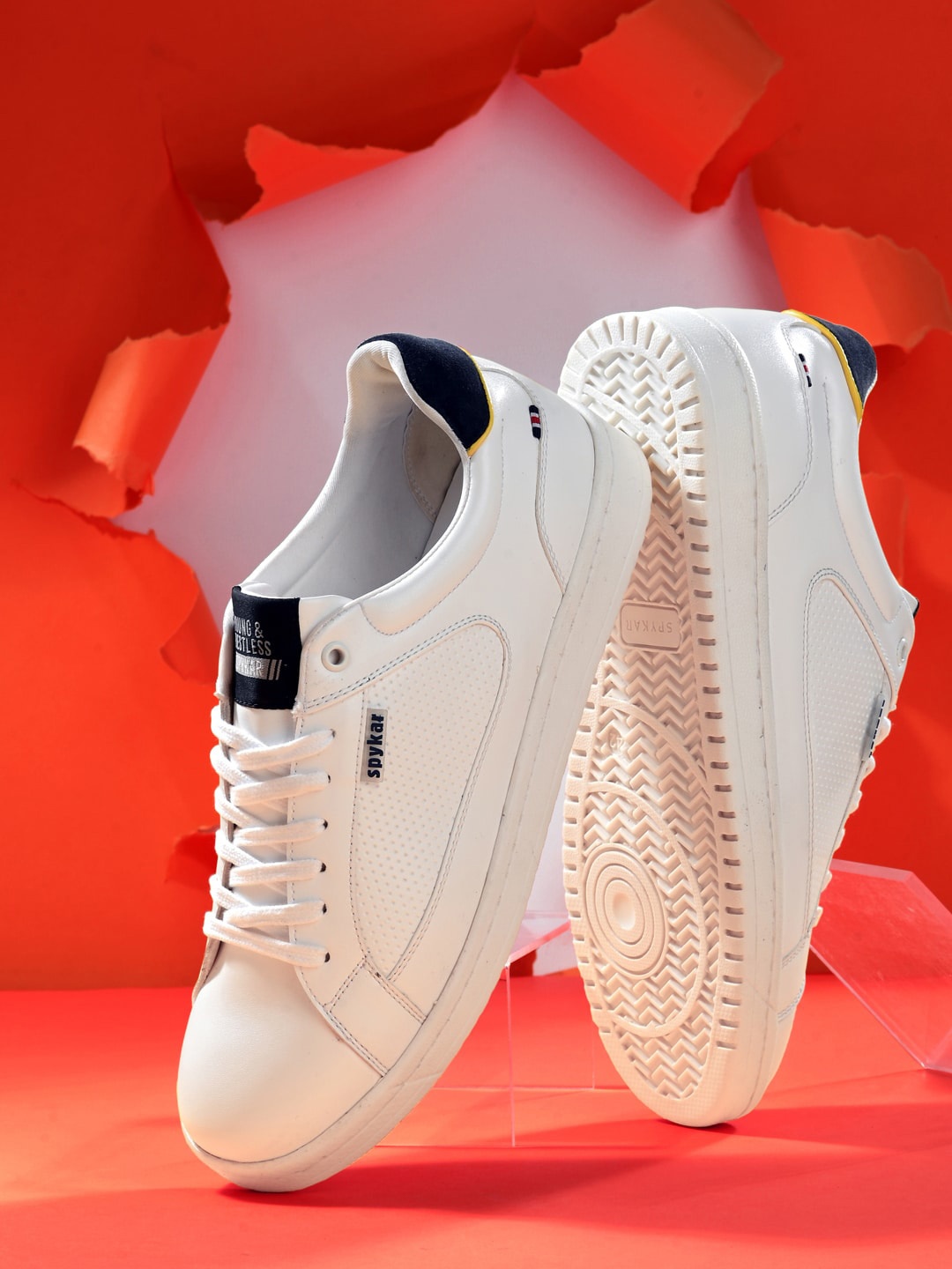 

SPYKAR Men Perforated Sneakers, White