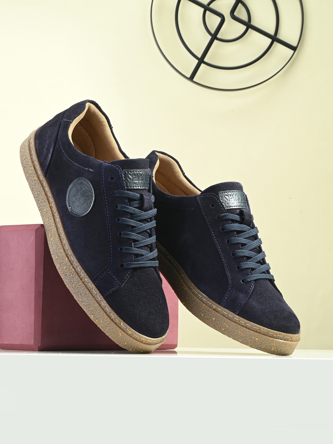 

SPYKAR Men Lace-Up Sneakers, Navy blue