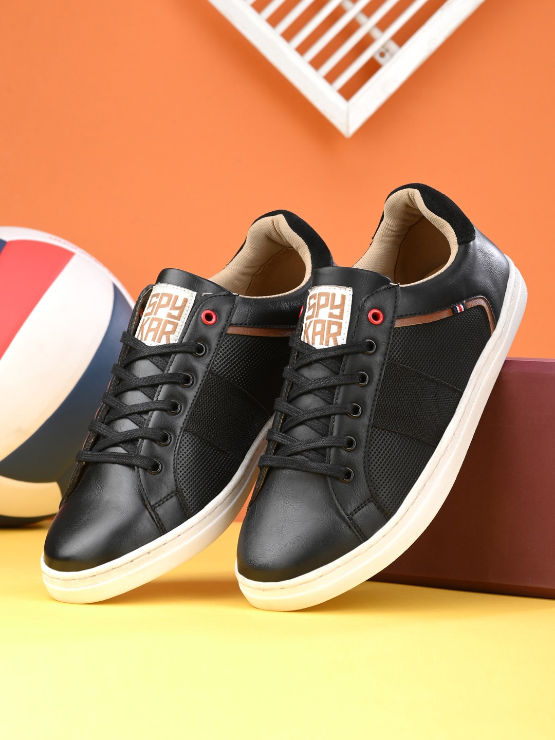 

SPYKAR Men Perforated Sneakers, Black