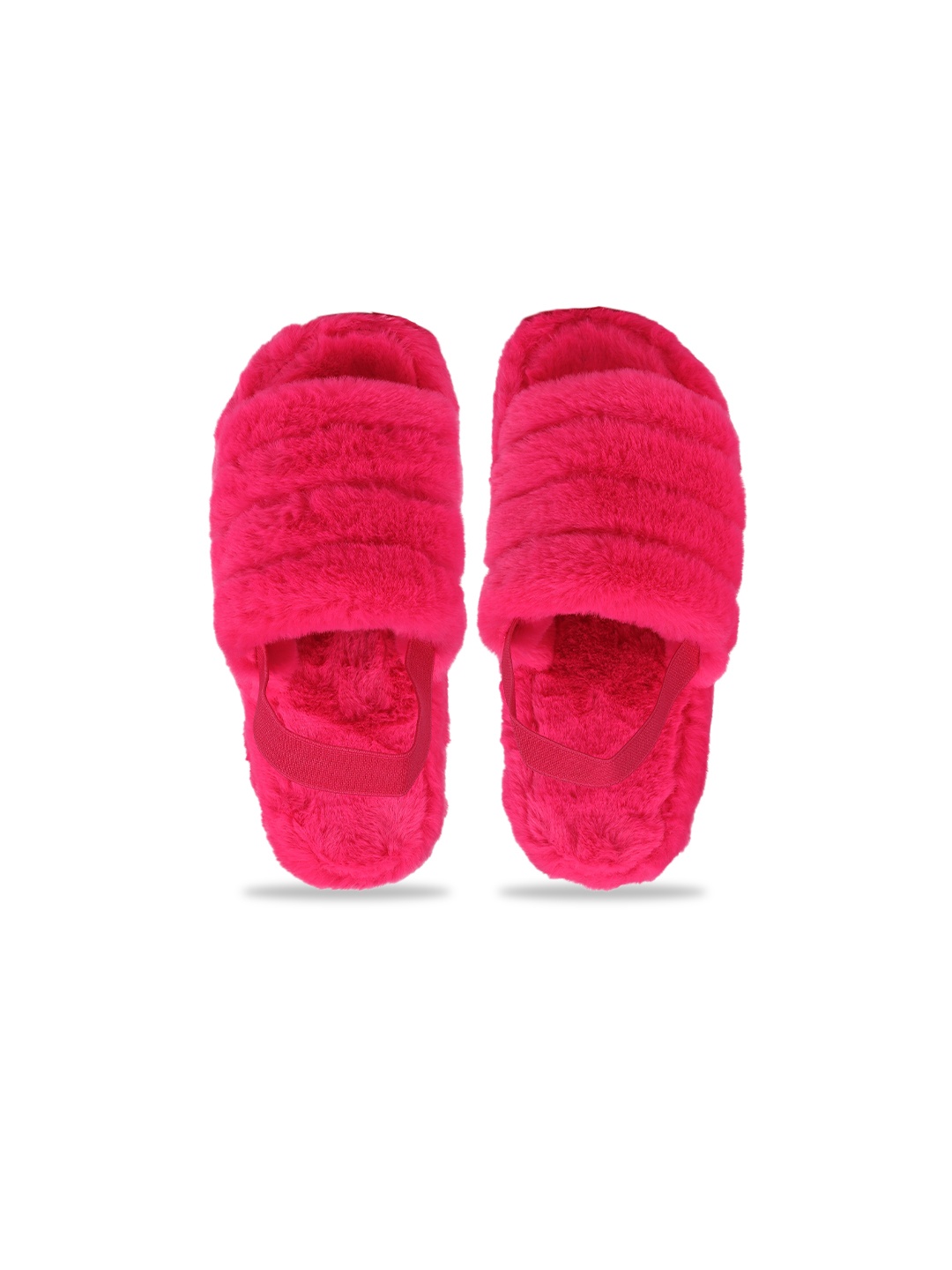 

CASSIEY Women Fur Room Slippers, Pink