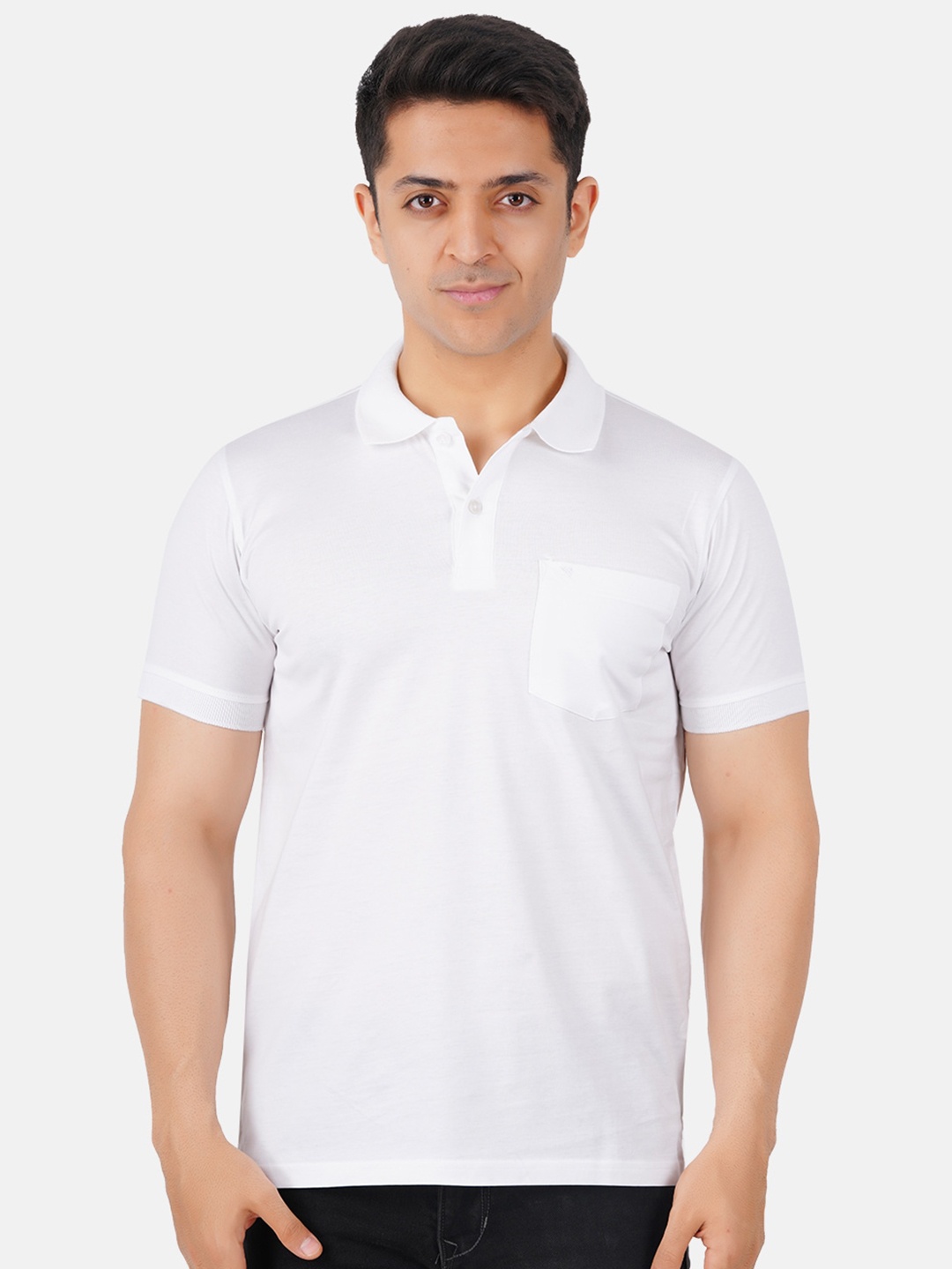 

Ramraj Men Polo Collar Pure Cotton T-shirt, White