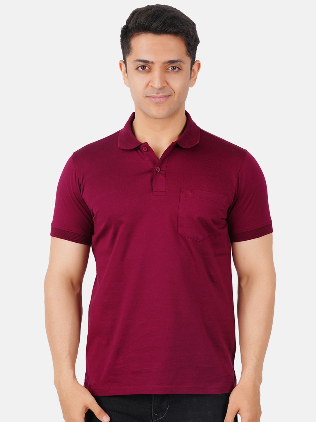 

Ramraj Men Polo Collar Cotton T-shirt, Maroon