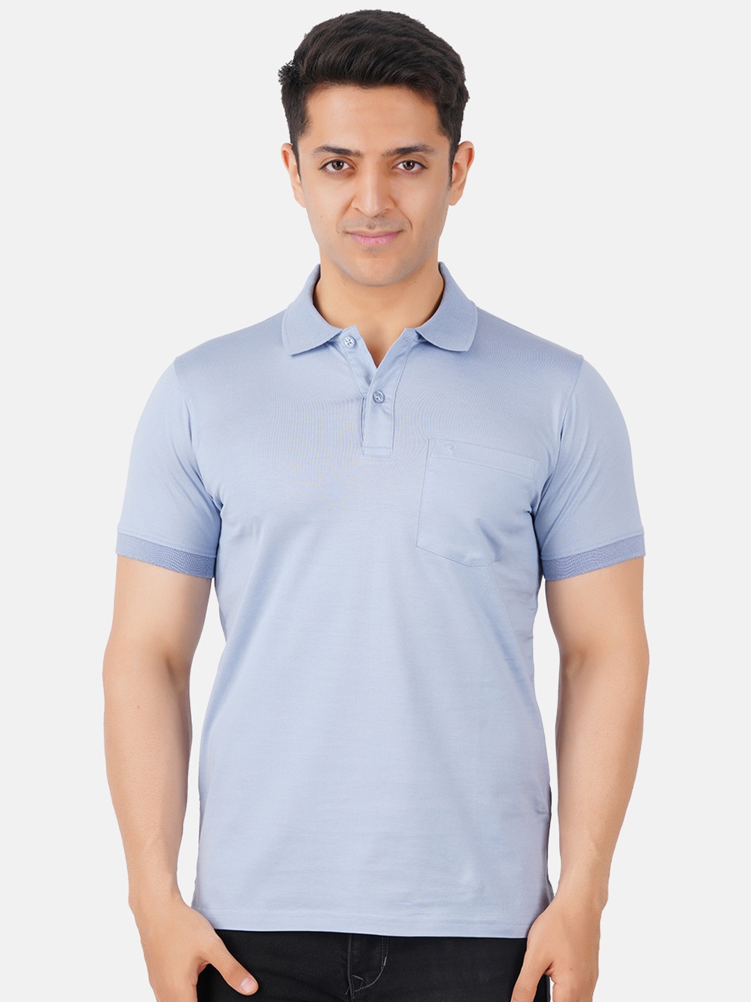 

Ramraj Men Polo Collar Cotton T-shirt, Blue