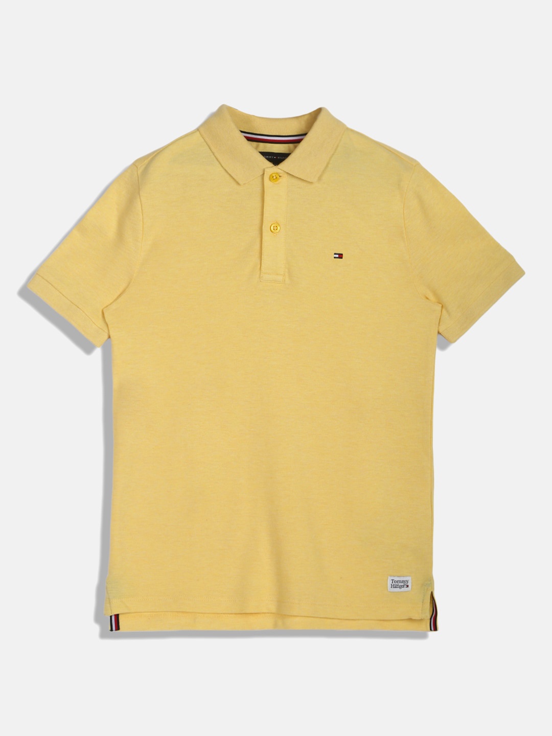 

Tommy Hilfiger Boys Short Sleeves Cotton Polo Collar T-shirt, Yellow