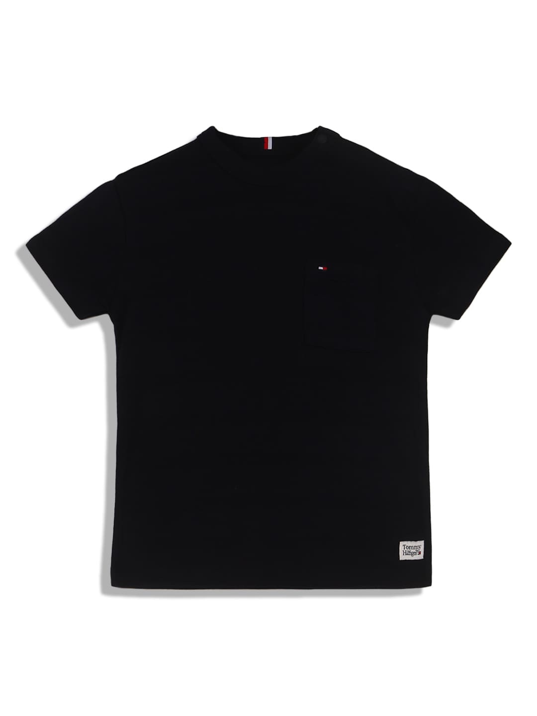 

Tommy Hilfiger Boys Round Neck Cotton T-shirt, Black